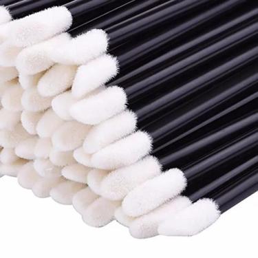 Imagem de KIT 150 Pincéis Labial Haste Plástico Preto Cerda Algodão Tam. 9,5cm -