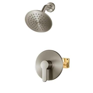 Imagem de Conjunto de torneiras de chuveiro WRISIN Brushed Nickel com chuveiro d