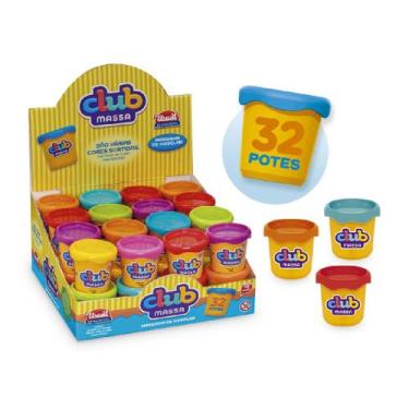 Imagem de Kit 32 Potes Massinha de Modelar c/ Fragrâncias Várias Cores - Usual B