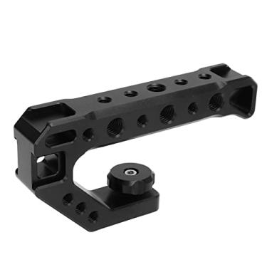 Imagem de Holigie Alça de câmera, alça superior universal leve estabilizadora com várias frias, alça de gaiola de câmera para montar câmera DSLR com microfone de monitor de LED leve