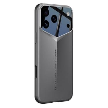 Imagem de FWYANZH Capa para iPhone 17 Pro Max/17 Pro, proteção total de lente fina à prova de choque capa traseira elegante PC Business Shell, cinza, 17 Pro Max