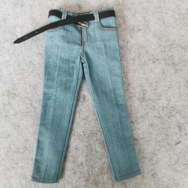 Imagem de SSbeauty M Calça Jeans Azul Personalizada Em Escala 1/6 Para Boneco De Ação Masculino 12" (Azul Claro)