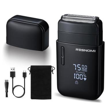 Imagem de Máquina de barbear elétrica RESNOMI para homens com 2 lâminas flutuant