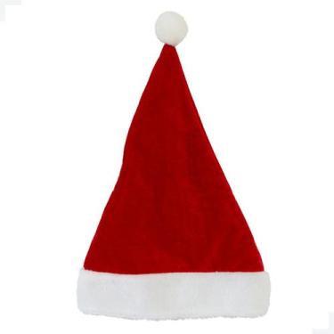Imagem de Gorro Noel em Veludo 30cm x 40cm - Charmoso para Sua Decoração - Ploga