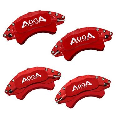 Imagem de AOOA Capas de pinça de freio vermelho e branco para personagens compatíveis com Mustang Eco Boost (conjunto de 4)