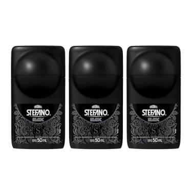 Imagem de Stefano Black Desodorante masculino roll-on, pacote com 3, 50 ml cada, preto - desodorante para homens, proteção de longa duração, roll-on, proteção de longa duração