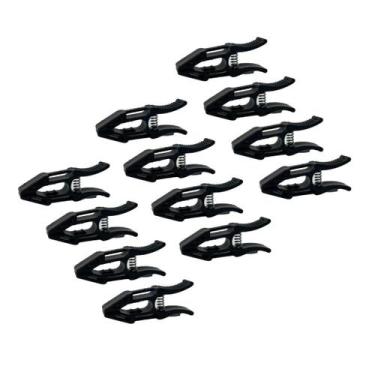 Imagem de Kit 48 Prendedor Pregador de Roupa Plástico Reforçado Preto - Trioplas