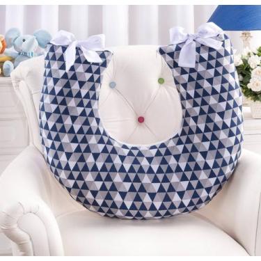 Imagem de Almofada para amamentação bebê - menino marinho - MEDINA CONFECÇÕES