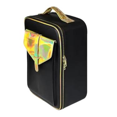 Imagem de KiBcsLic Bolsa para tesouras de corte de cabelo, mochila, organizador de barbeiro, presente elegante e atencioso, bolsa para cabeleireiro, acessórios de, Amarelo