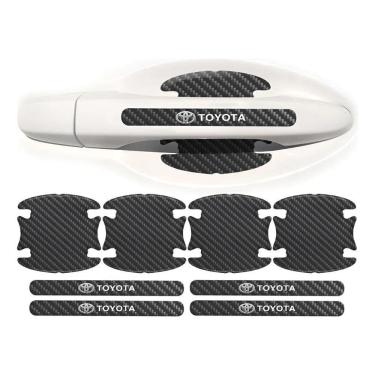 Imagem de 2X Jogo Maçaneta Adesivo Protetor Porta Resinado 8 Peças Car