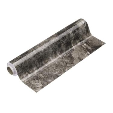 Imagem de HARFINGTON Borda de papel de parede de grão de madeira 30,5 cm x 5 m PVC autoadesivo texturizado adesivo à prova d'água papel de parede decorativo de parede para armários de mesa de porta de chão