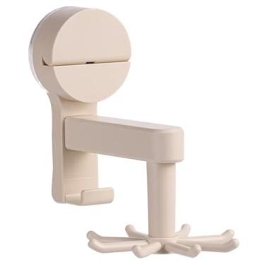 Imagem de 8 ganchos – ganchos com ventosa – organizador giratório de 360° para montagem na parede, cozinha, banheiro, suporte de utensílios de cozinha, porta-chaves, cômoda (branco)