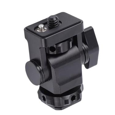 Imagem de Asixxsix Base de Sapatos Frios da Câmera DSLR, 180 ° Tilt 360 ° Montagem de Monitor Ajustável de 360 ​​° Com Alfinetes de Localização Elástica, para Atomos V Exibição e Estabilizador