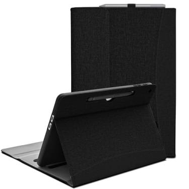 Imagem de SSS·GRGB Capa para Microsoft Surface Pro 12 polegadas 1ª geração (2025), capa de negócios de portfólio com vários ângulos de visão, suporte de caneta e estojo compatível com teclado tipo capa (preto)