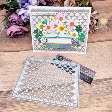 Imagem de Alinacutle Golden Cut Dies corte de metal cortado para embalagem de presente, papel artesanal, fazer cartões faça você mesmo, álbuns, álbuns e decoração de presentes de férias (capa de cerca)