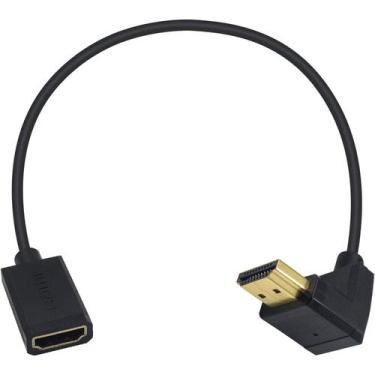 Imagem de Cabo extensor HDMI Duttek 4K HDMI macho para fêmea 30 cm