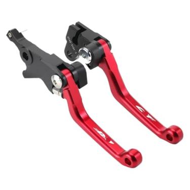 Imagem de BYYINGSUS Alavanca de embreagem de freio Versão de tensão Buzina de dobra Cabo de freio compatível com CRF250L CRF250L (vermelho)
