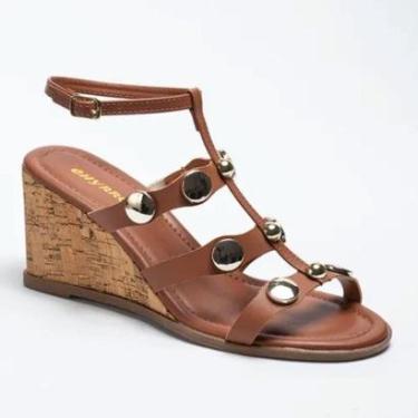 Imagem de Sandália Anabela Feminina Salto Cunha Confortável Elegante Lauraliza-Feminino