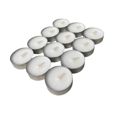 Imagem de Kit12 Velas Rechaud Difusor Flutuante Foundue Branca 11gr