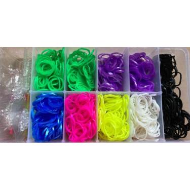 Imagem de Rainbow Loom - Kit - 1400 Elásticos + Maleta