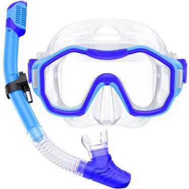 Imagem de Equipamento de mergulho Kwambiri para crianças, conjunto de snorkel co