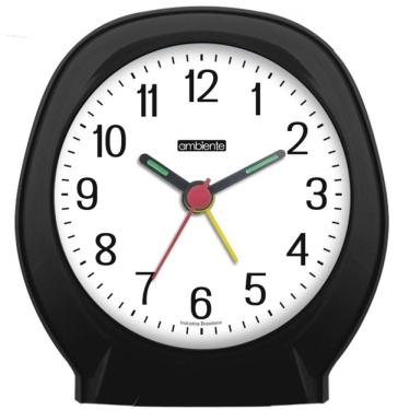 Imagem de Despertador Quartz Ambiente Ref: 1604-034 Preto Redondo