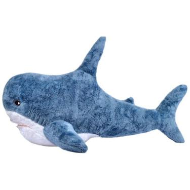 Imagem de Tubarão de Pelúcia Grande Shark Realista Macio Decoração Mar - Fizzy, 