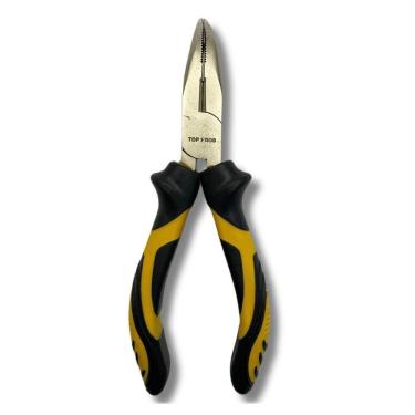 Imagem de Alicate Bico Torto 6 Curvo Tipo Telefone Niquelado Aço