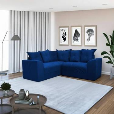 Imagem de Sofá de Canto Ideal Ellegance Relax - Alpoim, Azul