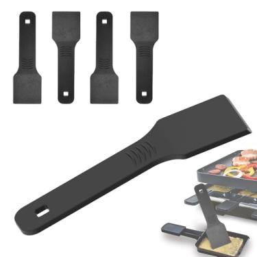 Imagem de Conjunto de 4 espátulas Raclette para formas antiaderentes | Conjunto de utensílios de cozinha | Utensílios de cozinha e gadgets - Ideal para raclette, fondue e assar