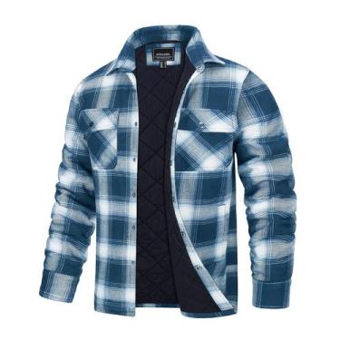 Imagem de Jaqueta TACVASEN acolchoada térmica de flanela forrada para homens, xa