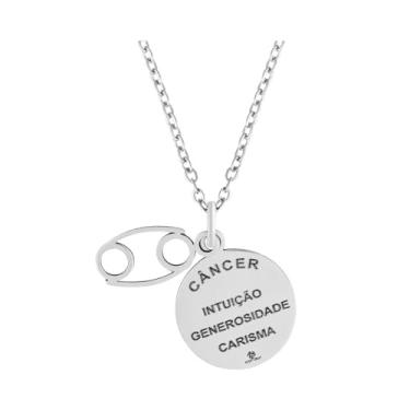 Imagem de Colar de Aço Signo Câncer 18mm 50cm