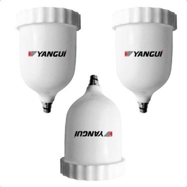 Imagem de kit 3 Copo Pistola De Pintura Universal 600ml - Ferramentas Online