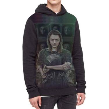 Imagem de Moletom Com Capuz Game Of Thrones Arya Ref:32 - smoke, Preto, PP