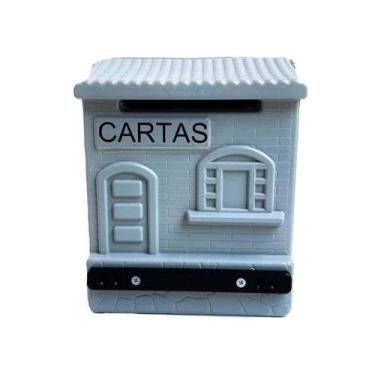 Imagem de Caixa Cartas Correspondência Amarela Lubian Cor Cinza