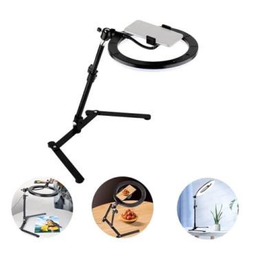 Imagem de Ring Light LED Bicolor com Tripé 30cm e Base para Fotos de Produtos