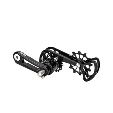 Imagem de menolana Tensor de corrente de velocidade única em liga de alumínio, resistente, reparo leve e portátil, acessórios de substituição para bicicletas, Preto