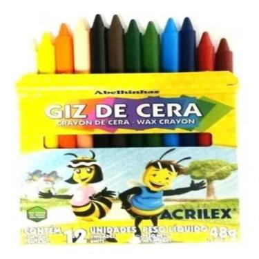 Imagem de Lapis De Cera Fino 12 Cores Unidade - Acrilex 48g