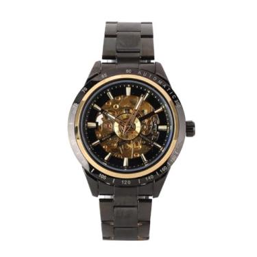 Imagem de ZJchao Relógio Mecânico Automático Masculino Relógio de Pulso de Aço Inoxidável Movimento Auto Negócios Casual Ouro Rosa 43mm (Concha Dourada)