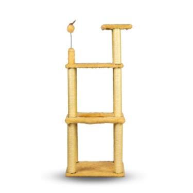 Imagem de Arranhador Torre para Gatos com Cama Confortável Brinquedo grande (Bege)