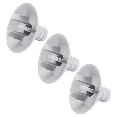 Imagem de Conector de mangueira de drenagem de ar condicionado, tubo de 25 mm, acessórios de peça de reposição para mini janela dividida AC, cinza, pacote com 3