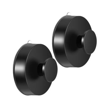 Imagem de Pacote com 2 ganchos com ventosa para chuveiro, banheiro, cozinha, azulejo, porta de vidro, espelho, bucha