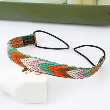 Imagem de Tiara vintage boêmia 2022 étnica bordada com flores trançadas à mão retrô (estilo 1)