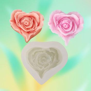 Imagem de Moldes de Dia dos Namorados em forma de coração de silicone pequeno para fondant de chocolate moldes de doces para festa de bolo, enfeite de cupcake, decoração de bolos