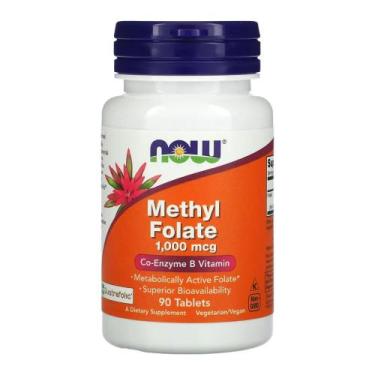 Imagem de Methyl Folate 1000 mcg 90 Tablets Now Foods