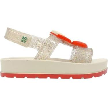 Imagem de Sandália Infantil Menina Papete Casual Dia a Dia Passeio Escola com Brilho Zaxynina 19265-Feminino