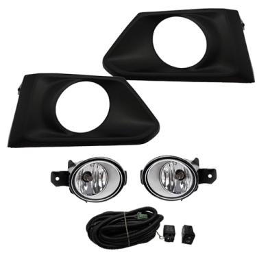 Imagem de Luzes de neblina compatíveis com Nissan Altima 2019 2020 2021 2022 Conjunto de luzes de para-choque dianteiro, lente transparente com arnês e interruptor lado esquerdo do motorista e lado direito do