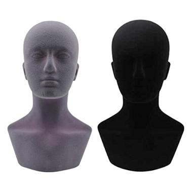 Imagem de barenx Manequim de apresentação masculino com cabeça de manequim de espuma, 2 peças