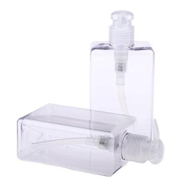 Imagem de barenx 2 frascos quadrados para dispensador de loção frasco vazio - 280 ml