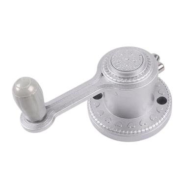 Imagem de predolo Manivela de substituição para varal de secar roupa com elevação, cabo de aço de 1,8 m, para uso doméstico, em liga de alumínio, Prata